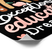Uitzonderlijk Onderwijs Droomteam Docent Kunstwerk Poster (Hoek)