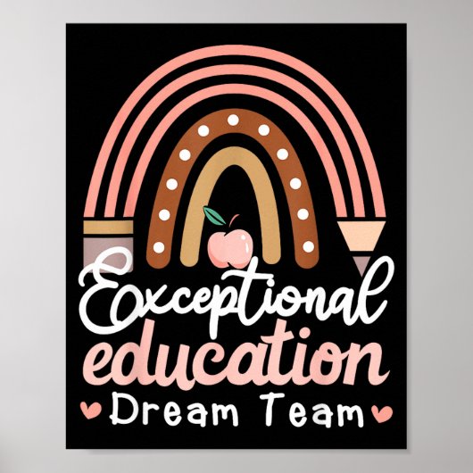 Uitzonderlijk Onderwijs Droomteam Docent Kunstwerk Poster (Voorkant)