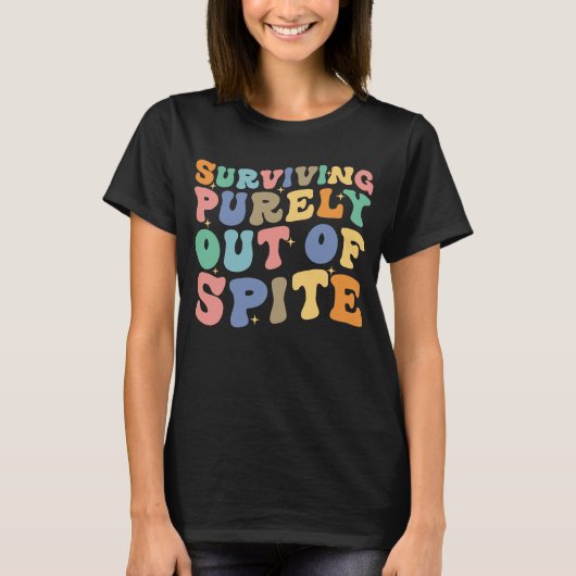 Uitzonderlijk overleven uit de spite Gezegde Retro T-shirt (Voorkant)