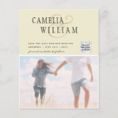 UITZONDERLIJK PRIJS Huwelijksuitnodiging Bewaar Da (Voorkant)