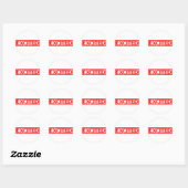 Uitzonderlijk stempel ronde sticker (Vel)