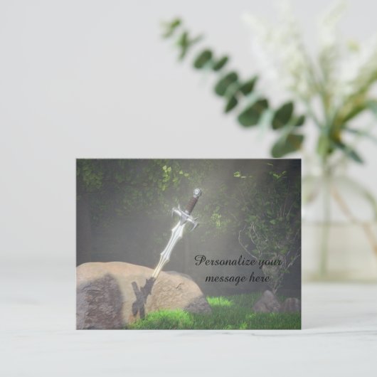 Uitzonderlijk Sword Fantasy Persoonlijk Briefkaart (Staand voorkant)