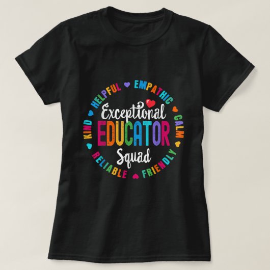Uitzonderlijk trainingspad speciaal onderwijs t-shirt (Design voorkant)