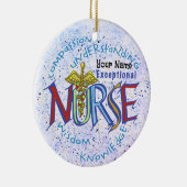 Uitzonderlijk verpleegkundig motto keramisch ornament (Rechts)
