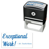 "Uitzonderlijk werk!" + Aangepaste leraarsnaam Zelfinktende Stempel (In situ)