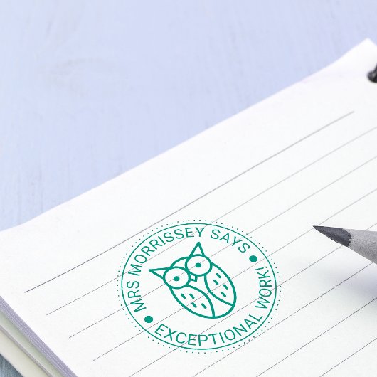 Uitzonderlijk werk - Aangepersonaliseerde leraren Zelfinktende Stempel