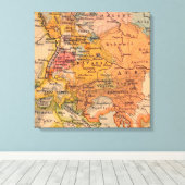 Uitzonderlijke Antiek kaart Midden-Europa Canvas Afdruk (Insitu (Houten vloer))