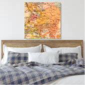Uitzonderlijke Antiek kaart Midden-Europa Canvas Afdruk (Insitu (Slaapkamer))