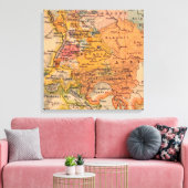 Uitzonderlijke Antiek kaart Midden-Europa Canvas Afdruk (Insitu (Woonkamer))