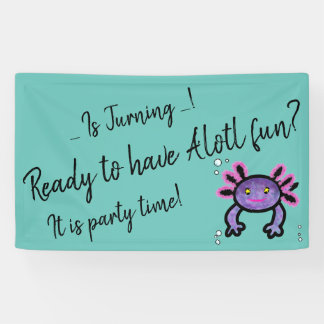 Uitzonderlijke axolotl party time banner