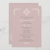 Uitzonderlijke cross-roze religieuze uitnodiging (Voorkant / Achterkant)