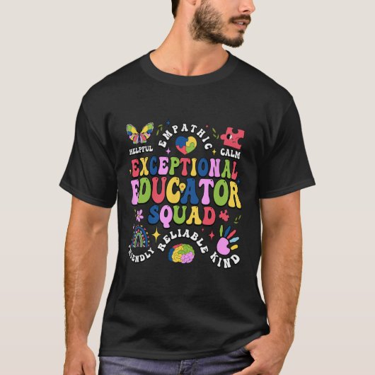 Uitzonderlijke Educator Squad Autisme Leraar Squad T-shirt (Voorkant)