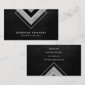 Uitzonderlijke Faux Leather Geometric Visitekaartje (Voorkant / Achterkant)