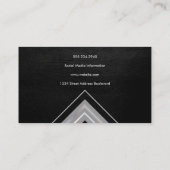 Uitzonderlijke Faux Leather Geometric Visitekaartje (Achterkant)