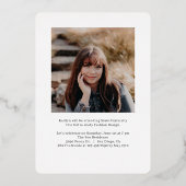 Uitzonderlijke Folie van de Uitnodiging van het Af (Achterkant)