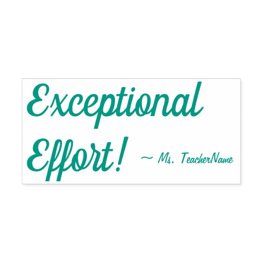 "Uitzonderlijke inspanning!" + Aangepaste instruct Zelfinktende Stempel (Design)