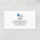 Uitzonderlijke intercepterende blauwe lijnen opric visitekaartje (Achterkant)