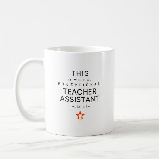 Uitzonderlijke Onderwijsassistent Gepersonaliseerd Koffiemok (Links)