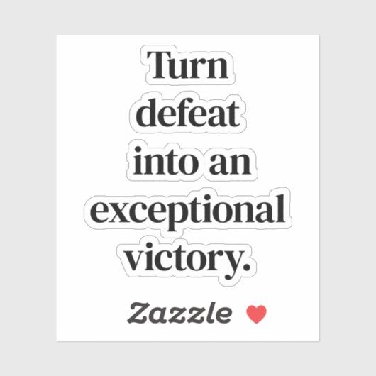 Uitzonderlijke Overwinning op maat gemaakte vinyl Sticker (Vel)