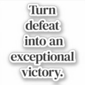Uitzonderlijke Overwinning op maat gemaakte vinyl Sticker (Voorkant)