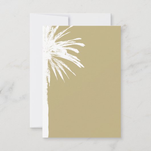 Uitzonderlijke strand bruiloft RSVP reactie kaarte (Achterkant)