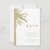 Uitzonderlijke strand bruiloft RSVP reactie kaarte Kaartje (Voorkant)