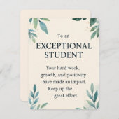 Uitzonderlijke Student – Erkenning voor Inspireren (Voorkant / Achterkant)