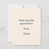 Uitzonderlijke student - Inspirerend leraar Apprec (Achterkant)