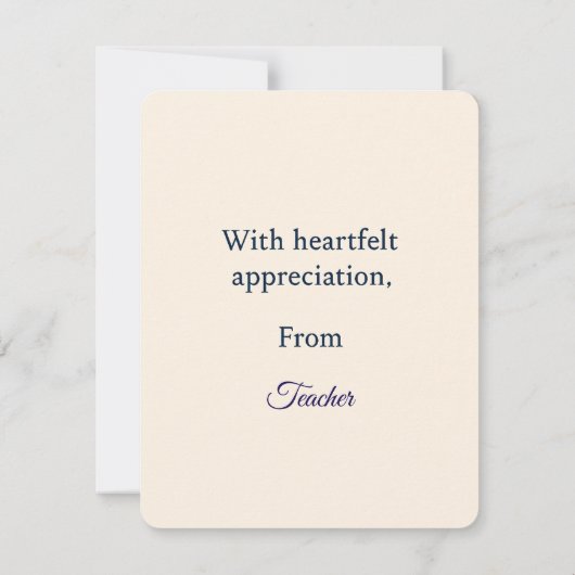 Uitzonderlijke student - Inspirerend leraar Apprec (Achterkant)