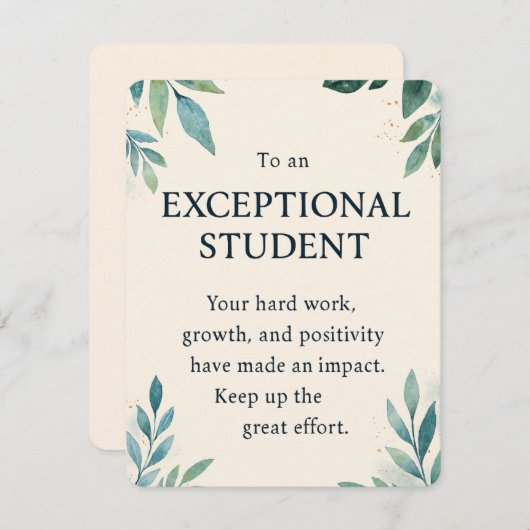 Uitzonderlijke student - Inspirerend leraar Apprec (Voorkant / Achterkant)