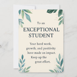 Uitzonderlijke student - Inspirerend leraar Apprec Kaart