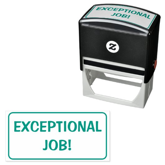 "UITZONDERLIJKE TAAK!" Bevestiging Rubberstempel Zelfinktende Stempel (In situ)