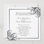 Uitzonderlijke uitnodiging voor B&W-scrollrol (Achterkant)