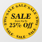 Uitzverkoop Winkelruit Teken - Aangepaste Tekst Raamsticker (Vel)