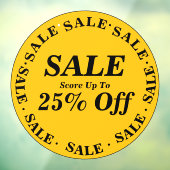 Uitzverkoop Winkelruit Teken - Aangepaste Tekst Raamsticker (Vel 3)