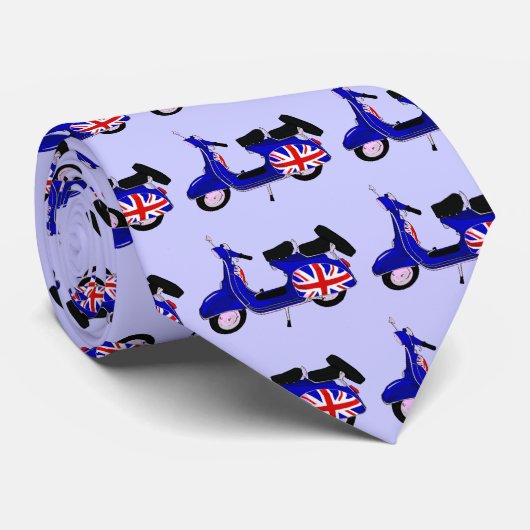  UJ Blue Scooter Art Stropdas (Opgerold)