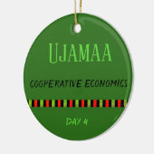 Ujamaa - Kwanzaa Dag 4 Groen Keramisch Ornament (Links)
