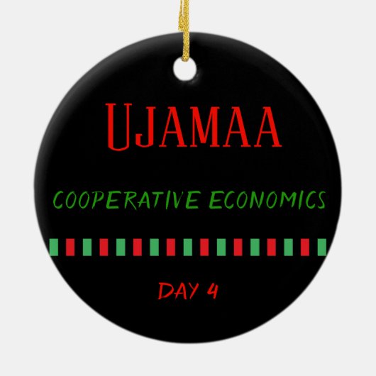 Ujamaa - Kwanzaa Dag 4 | Versiering Keramisch Ornament (Achterkant)