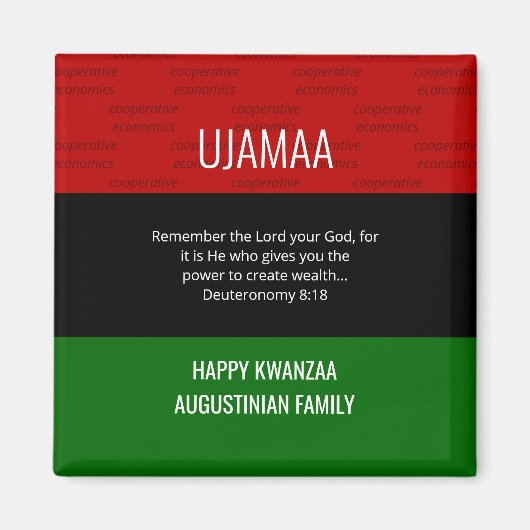 UJAMAA Kwanzaa Magneet (Voorkant)