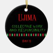 Ujima - Kwanzaa Dag 3 | Versiering Keramisch Ornament (Voorkant)