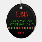 Ujima - Kwanzaa Dag 3 | Versiering Keramisch Ornament (Links)