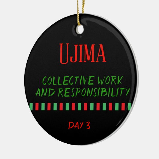 Ujima - Kwanzaa Dag 3 | Versiering Keramisch Ornament (Links)