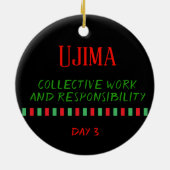 Ujima - Kwanzaa Dag 3 | Versiering Keramisch Ornament (Achterkant)