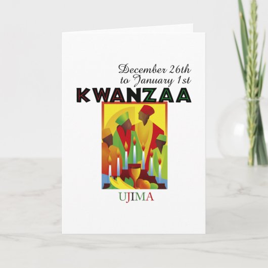 UJIMA - Verantwoordelijkheid Feestdagen Kaart (Voorkant)