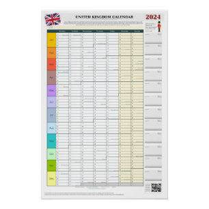 UK 2024 Kalender Perfect Poster