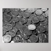 UK 5-pence stuk munten Poster