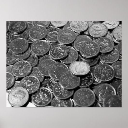 UK 5-pence stuk munten Poster (Voorkant)