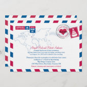 UK Air Mail Wedding Kaart (Voorkant / Achterkant)