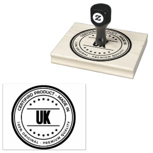 UK Beeld Premium Uitzicht Betrouwbaar Mangaankleur Rubberstempel