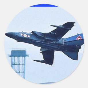 UK blauwe straal Ronde Sticker